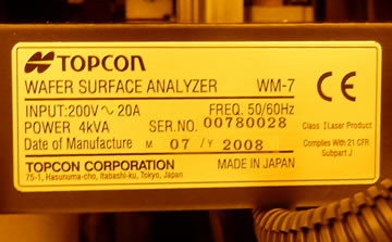 TOPCON WM-7S颗粒检测